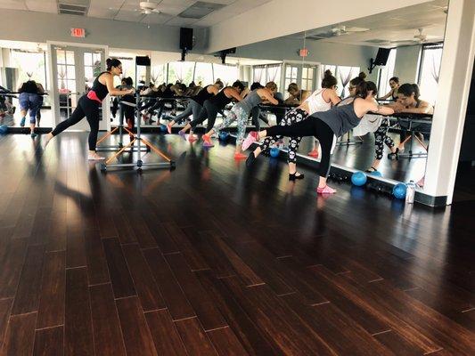 Saturday morning Open Barre with Fairy.  Non-impact effective fitness classes at The Workout Barre.  4 class formats and no scripts!