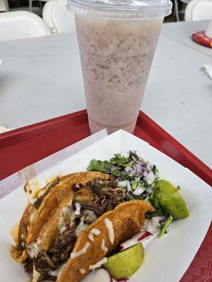 Quesabirrias and horchata