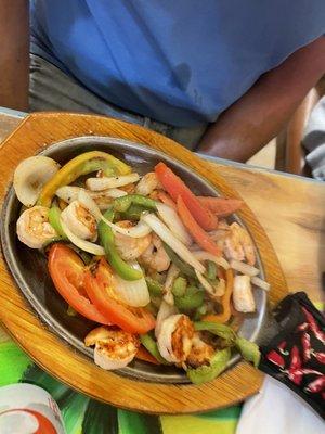 Shrimp fajitas