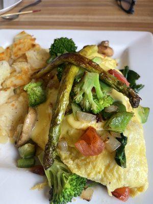 San Francisco omelette Topped with Hollandaise sauce