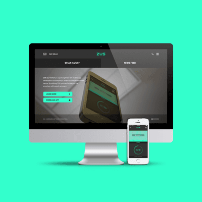 Logo, Branding, Web Design, and Mobile App Design for consumer electronics brand, ZUS. (Design by: Colorcubic)