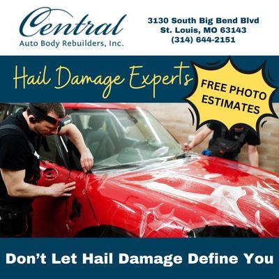 Hail Damage Repair Experts Red Car