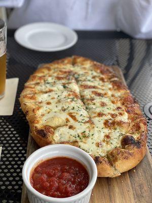 Cheese garlic flatbread.. need 2 of these for sure