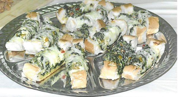 Spinach & Cheese Garlic Bread