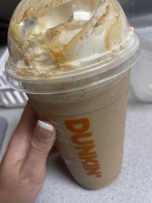 Frozen caramel cream coffee