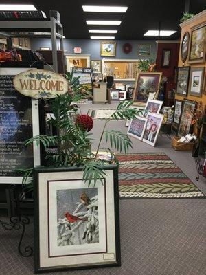 Welcome to my frameshop.  Come see the beauty of art and framing can do to the beauty of your home.