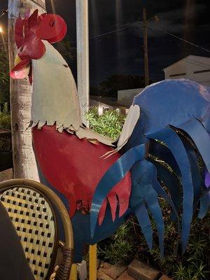 Random rooster statue