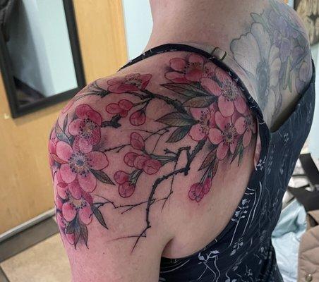 Japanese cherry blossoms tattoo