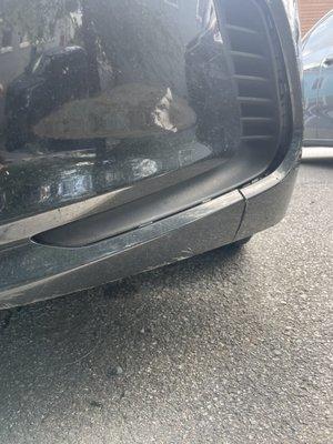 Front bumper damage