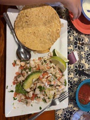 Ceviche (mixed shrimp and fish)