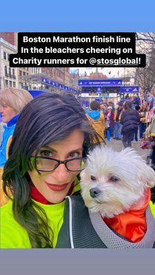 Sharing on our Charity runners,  for Strength To Strength,  at the Boston Marathon finish line! (I'm a survivor w/ TBI & Hearingloss)