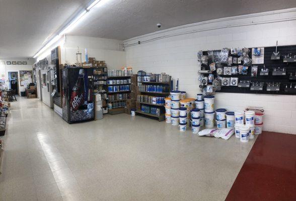 Showroom, pool supplies.