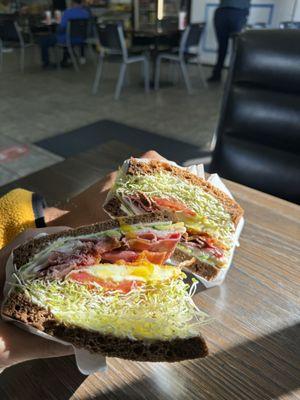 Jinee Club with sprouts added. Are you kidding me?!!!! This is BEAUTIFUL