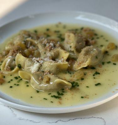 I called this delicious morsels of yummy licked the plate amazing pasta- or veal Casoncelli