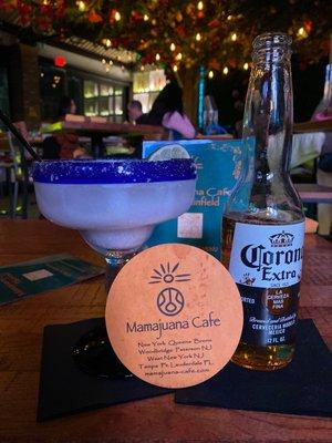 Coconut margarita and corona drinks are good not watered down.