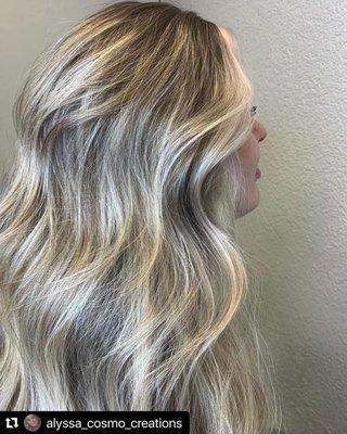 Hand painted balayage