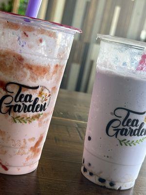 Strawberry drink, and Tauru w boba