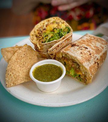 Chimichurri lentil burrito.  YUM