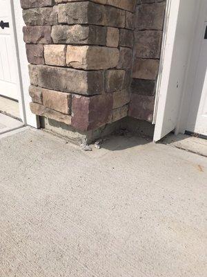 Stone on front pillar of $532,000 home