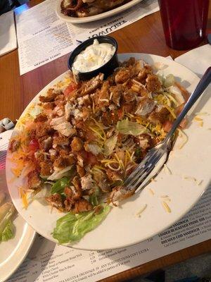 Fried Chicken Salad ($9, huge)