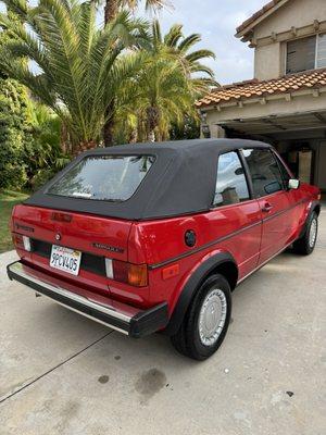 Starry Detail on my 1987 VW Cabriolet!