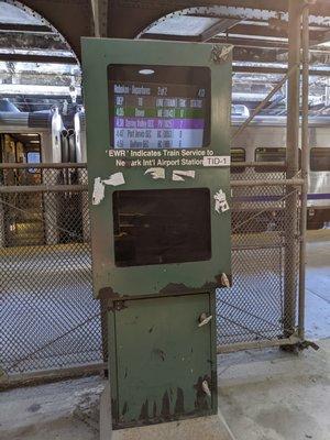 Track information at Hoboken Terminal