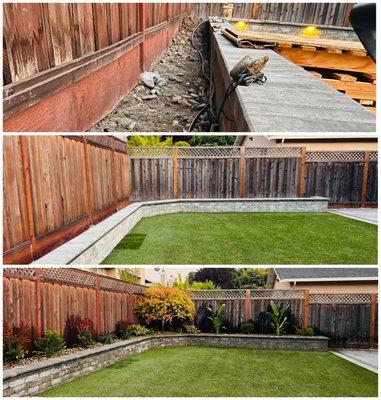 Before and after, project done in Dublin California!