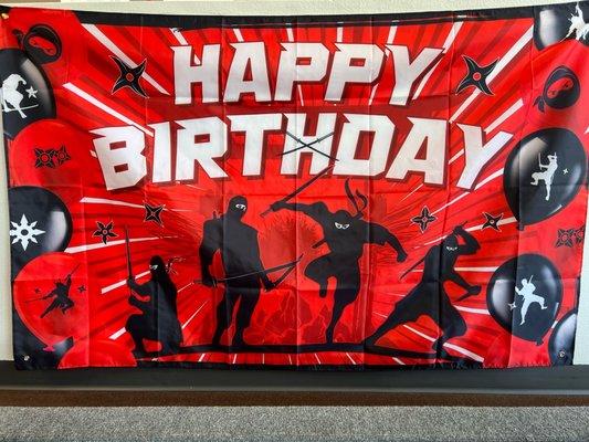 Ninja birthday party decorations!