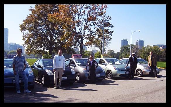 The dedicated Trainers of Illinois Driving School from left-to-right you have Teddy, Randy, Dominga, Harvey and Andy our trainer