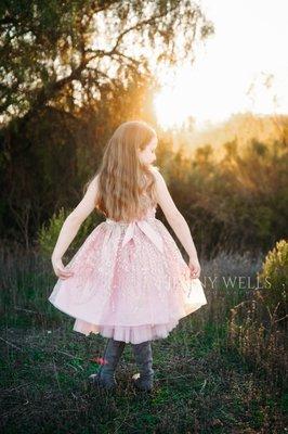 Just a perfect girl in her perfect birthday dress.