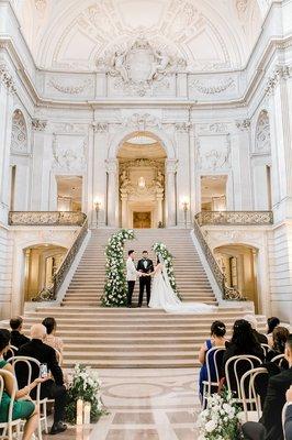 San Francisco City Hall Wedding, Fairmont Wedding; 
Wedding planning & Design: Blooming Wed; 

PC: Sarah Rubin Photography