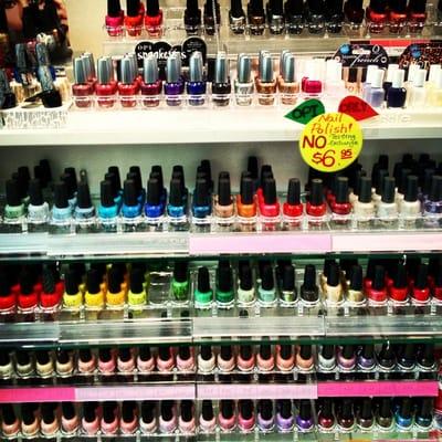 Great variety of nail polishes - OPI, Essie, Orly, China Glaze, Bandi