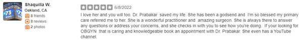 Lamorinda Gynecology & Surgery Review -  Dr. Cheruba Prabakar