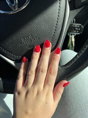 Red acrylic nails