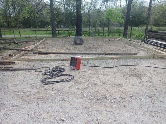 Process of building closed in basketball court