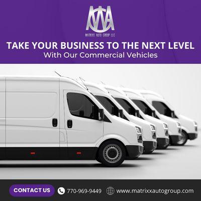 Make your business the best it can be with our commercial vehicles.
We have everything your company could need!