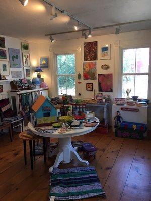 The artist showroom of items for sale