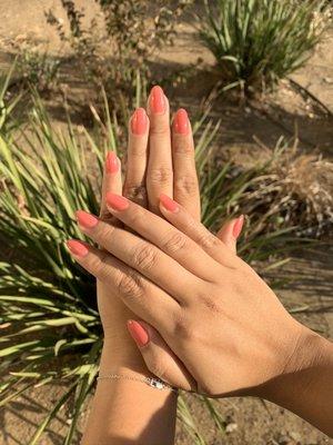 Simple acrylics with Gel polish by Anna