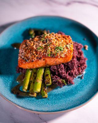 Delaney's Tavern - Almond Crusted Salmon