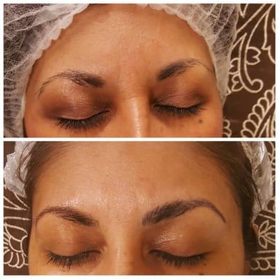 Feather Stroke for patchy brows