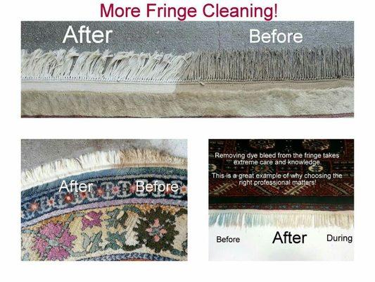 Area Rug Fringe Cleaning & Repair: Before and After