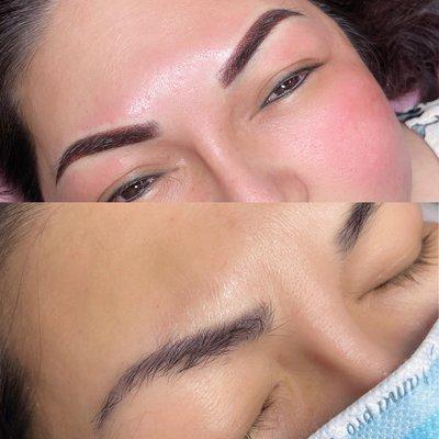 Brow correction color and reshape from another artist.