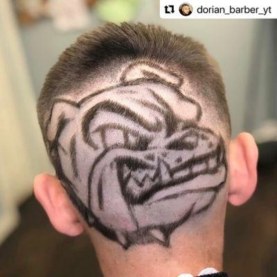 Gonzaga Bulldog Haircut Design