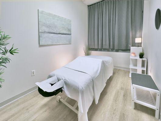 treatment room and massage table