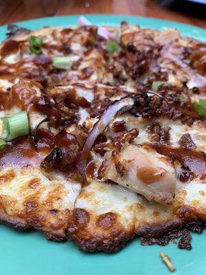 Gluten Free BBQ Chicken Pizza. My wife insists Macs has the best GF pizzas anywhere. And she's had them everywhere.