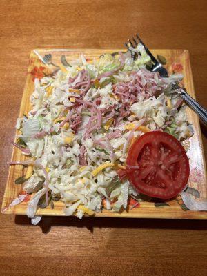 Small Chef Salad (after I ate a tomato)