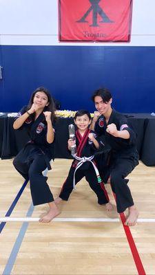 With the Sensei Mikayla & Sensei Mark at belt graduation