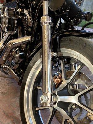 Chrome fork sliders