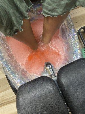 Enhance your pedicure by upgrading to a jelly pedicure