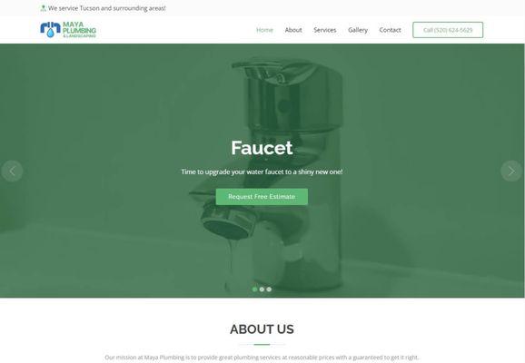 Maya Plumbing web design by IntelAtlas